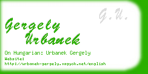 gergely urbanek business card